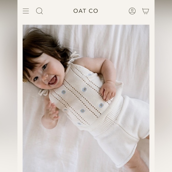 OAT & CO Baby Knit Top 0-6M –Heirloom Tank 'Blue Daisy'
Embroidery - Picture 1 of 4